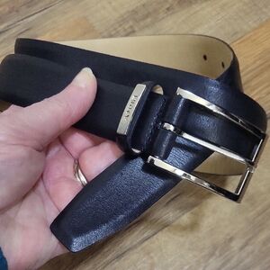 DKNY Black Italian Leather Belt